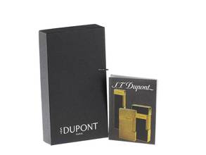 Thumbnail von S.T. Dupont Biggy Monogram Lighter 1872 Black Yellow Gold Ref.025079 Full Set