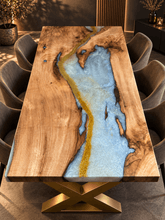 One-of-One Luxury River Table | Solid Wood · Epoxy Resin · Gold Leaf