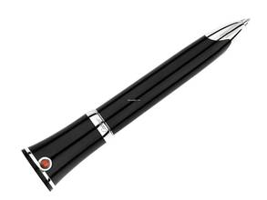 Cartier ballpoint pen, watch, steel, composite, coral, crystal glass, vintage, full set