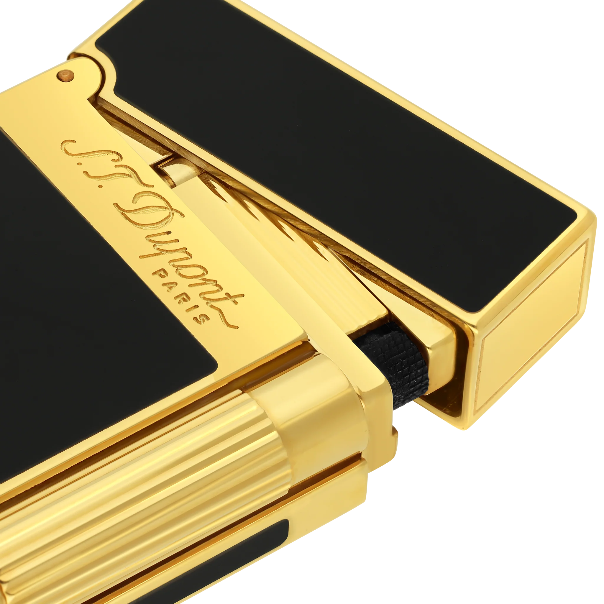Thumbnail von S.T. Dupont Lighter Line 2 Chinalac Black Yellow Gold Ref.016884 Full Set Line 2