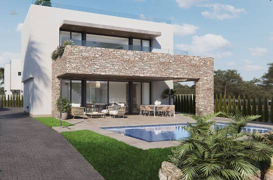 ***Luxus-Villen mit 4 Schlafzimmern, Garage, Dachterrasse und Privatpool nur 500 m vom Strand***