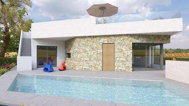 ***Luxusvillen mit 3 Schlafzimmern, wunderschönen Natursteinelementen, optionalem Keller und Privatpool***