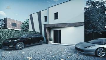 Reihenhaus in modernem Stil mit Pool