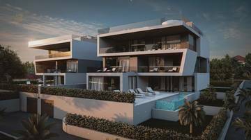 Luxuriöse Erdgeschosswohnung mit Swimmingpool und Garten