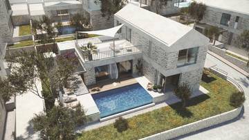 Mediterrane Neubau-Villa mit Infinity-Pool und Meerblick
