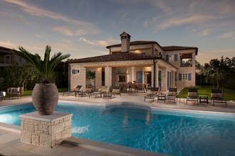 Mediterrane Villa mit Pool und Sportplatz, Kanfanar Region Istrien