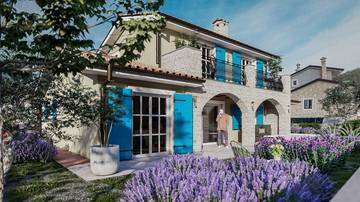 Thumbnail von Mediterranean villa with pool and sea view, island of Krk