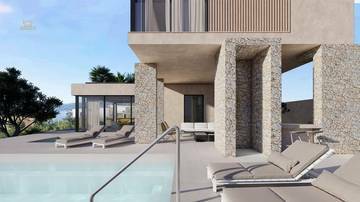 Thumbnail von Modern villa with pool and sea view, Rogoznica region