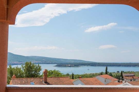 Wohnung mit schönem Meerblick, Region Krk