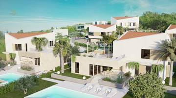 Moderne Luxusvillen im Areal, Region Malinska, Insel Krk