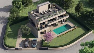 Moderne VIlla mit Pool und Meerblick in ruhiger Lage, Region Porec