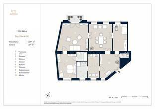 Thumbnail von Schöne 4-Zimmer Wohnung mit Balkon, Nähe Westbahnhof