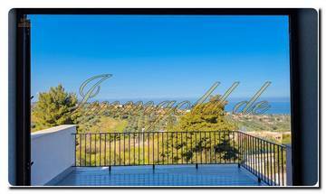 Thumbnail von Elegant, innovative, and distinctive semi-detached house with panoramic sea view, terrace, and the option to include a pool.
