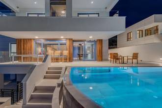 Thumbnail von Modern villa with heated pool, wellness area, and sea view