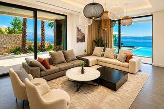 Thumbnail von Impressive luxury villa directly on the sea with an infinity pool and wellness area
