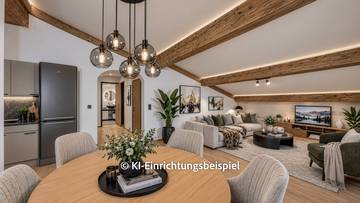 Attic apartment with a beautiful mountain view