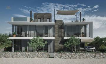 Thumbnail von Newly built villa with roof pool and elevator in the first row by the sea