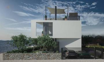 Thumbnail von Newly built villa with roof pool and elevator in the first row by the sea