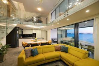 Thumbnail von Two-story penthouse directly on the water, rooftop terrace with infinity pool