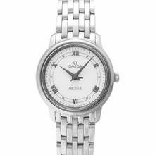 Thumbnail von Omega De Ville Prestige 424.10.27.60.04.001 - De Ville Prestige Quartz 27.4 mm Silver Dial Steel Ladies Watch </h1>