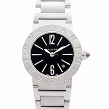 Thumbnail von Bulgari 102073 - Black Lacquered Dial Stainless Steel Quartz Ladies Watch </h1>