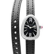Thumbnail von Bulgari Serpenti 102782 - Serpenti Black Dial Ladies Double Wrap Leather Watch 102782 </h1>