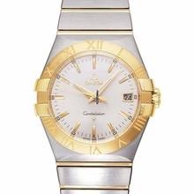 Thumbnail von Omega Constellation Quartz 123.20.35.60.02.002 - Constellation Quartz 35 mm Quartz Silver Dial Yellow Gold Ladies Wat </h1>