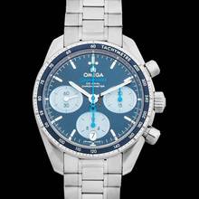 Thumbnail von Omega Speedmaster 324.30.38.50.03.002 - Speedmaster 38 mm Co-Axial Chronograph 38 mm Automatic Blue Dial Ste </h1>