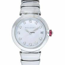 Thumbnail von Bulgari Lucea 102199 - LVCEA Automatic White Mother of Pearl Diamond Dial Stainless Steel Ladies Watch </h1>