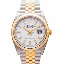 Thumbnail von Rolex Datejust 36 126233 - Datejust 36 Stainless Steel / Yellow Gold / Fluted / White / Jubilee </h1>
