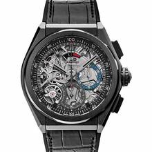 Thumbnail von Zenith Defy El Primero 49.9000.9004/78.R582 - Defy El Primero 21 Black Ceramic / Skeleton / Alligator </h1>