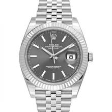 Thumbnail von Rolex Datejust 41 126334 - Datejust 41 Stainless Steel Fluted / Jubilee / Dark Rhodium </h1>