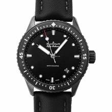 Thumbnail von Blancpain Fifty Fathoms Bathyscaphe 5000-0130-B52 A - Fifty Fathoms Bathyscaphe Ceramic / Black / Canvas </h1>