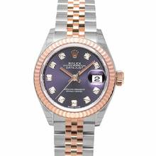 Thumbnail von Rolex Lady-Datejust 279171 G - Lady-Datejust 28 Rolesor Rose Fluted / Jubilee / Aubergine Diamonds </h1>