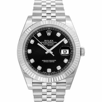  Rolex Datejust 41 126334 - Datejust 41 Black Steel/18k White Gold Dia 41mm </h1> 