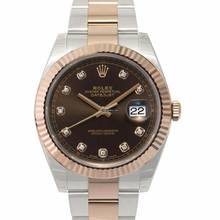 Thumbnail von Rolex Datejust 41 126331 G - Datejust Automatic Chocolate set with diamonds Dial Stainless Steel and Everose </h1>
