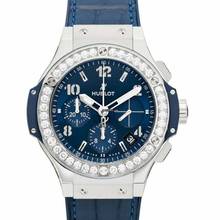 Thumbnail von Hublot Big Bang 341.SX.7170.LR.1204 - Big Bang Steel Blue Diamonds Quartz Blue Dial Ladies Watch </h1>