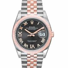 Thumbnail von Rolex Datejust 36 126231 - Datejust 36 Stainless Steel / Everose / Fluted / Dark Rhodium Roman / Jubilee </h1>