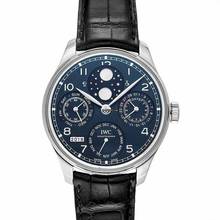 Thumbnail von IWC Portugieser Ewiger Kalender IW503401 - Portugieser Perpetual Calendar Automatic Blue Dial Men's Watch </h1>