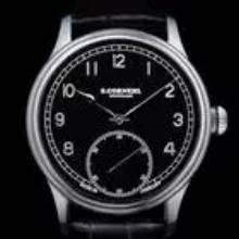  Cornehl Classic Black Lünette doppelbombiert Zwiebelkrone 