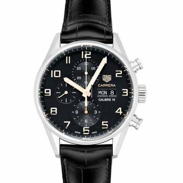 TAG Heuer Carrera Calibre 16 CV2A1AB.FC6379 - Carrera Chronograph Calibre 16 DD Automatic Black Dial Men's Watch </h1> 