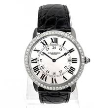 Thumbnail von Cartier Ronde Solo de Cartier Date Quartz 36mm Steel 1TCW DIAMOND Watch </h1>