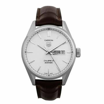  TAG Heuer Carrera Calibre 5 WAR201B.FC6291 - Carrera Calibre 5 Day-Date Automatic Silver Dial Men's Watch </h1> 
