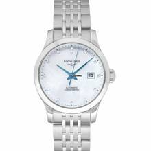 Thumbnail von Longines Record L23214876 - Record Automatic White Mother of Pearl Dial Diamond Ladies Watch </h1>
