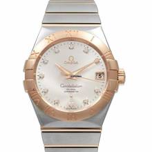  Omega Constellation Men 123.20.38.21.52.001 - Constellation Co-Axial 38 mm Automatic Silver Dial Diamonds Red Gold </h1> 