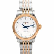 Thumbnail von Longines Record L23205877 - Record Automatic Mother of pearl Dial Diamond Ladies Watch </h1>