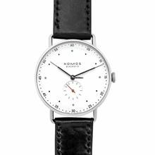 Thumbnail von NOMOS Metro 38 1108 - Metro Manual-winding White Silver-plated Dial Stainless Steel Men's Watch </h1>