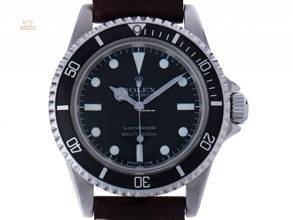 Thumbnail von Rolex Submariner No Date Maxi Dial Edelstahl Automatik Armband Leder 40mm Ref.5513 Vintage Bj.1981 Box&Beschreibung mit Zertifikat über 12.800,-€
