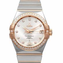 Thumbnail von Omega Constellation Men 123.25.38.21.52.001 - Constellation Co-Axial 38 mm Automatic Silver Dial Diamonds Red Gold </h1>