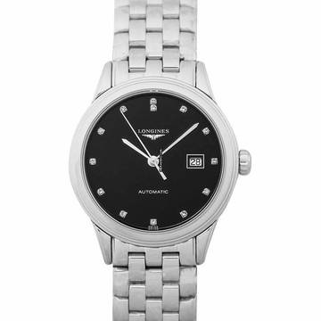  Longines Flagship L43744576 - Flagship Automatic Black Dial Diamond Ladies Watch </h1> 